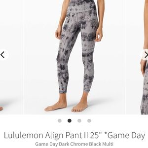 Lululemon Align Leggings 25” - Size 2 - Game Day Dye Effect